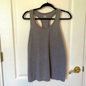 Athletic grey racer back tank top
